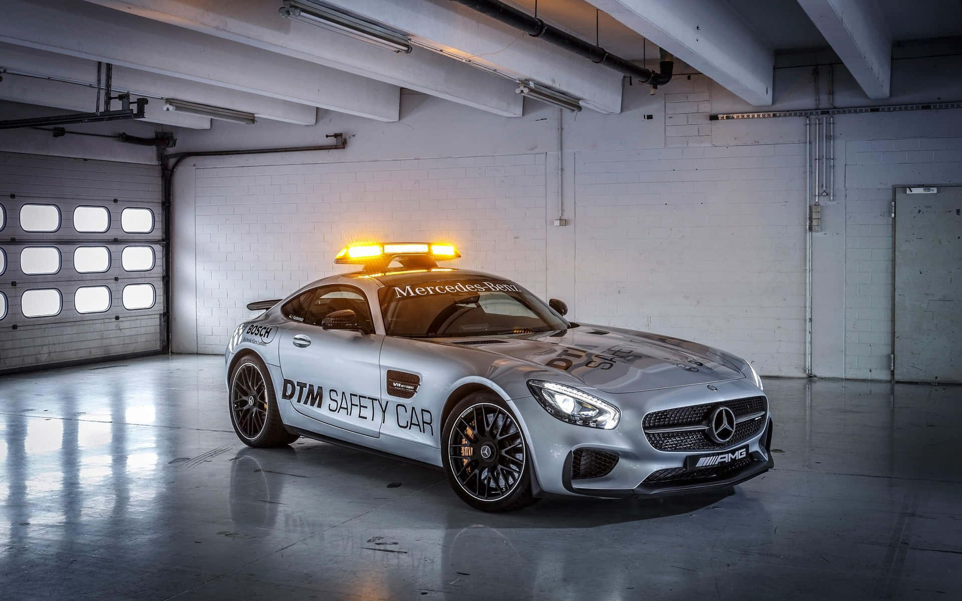 Safety Car on the Race Track Wallpaper