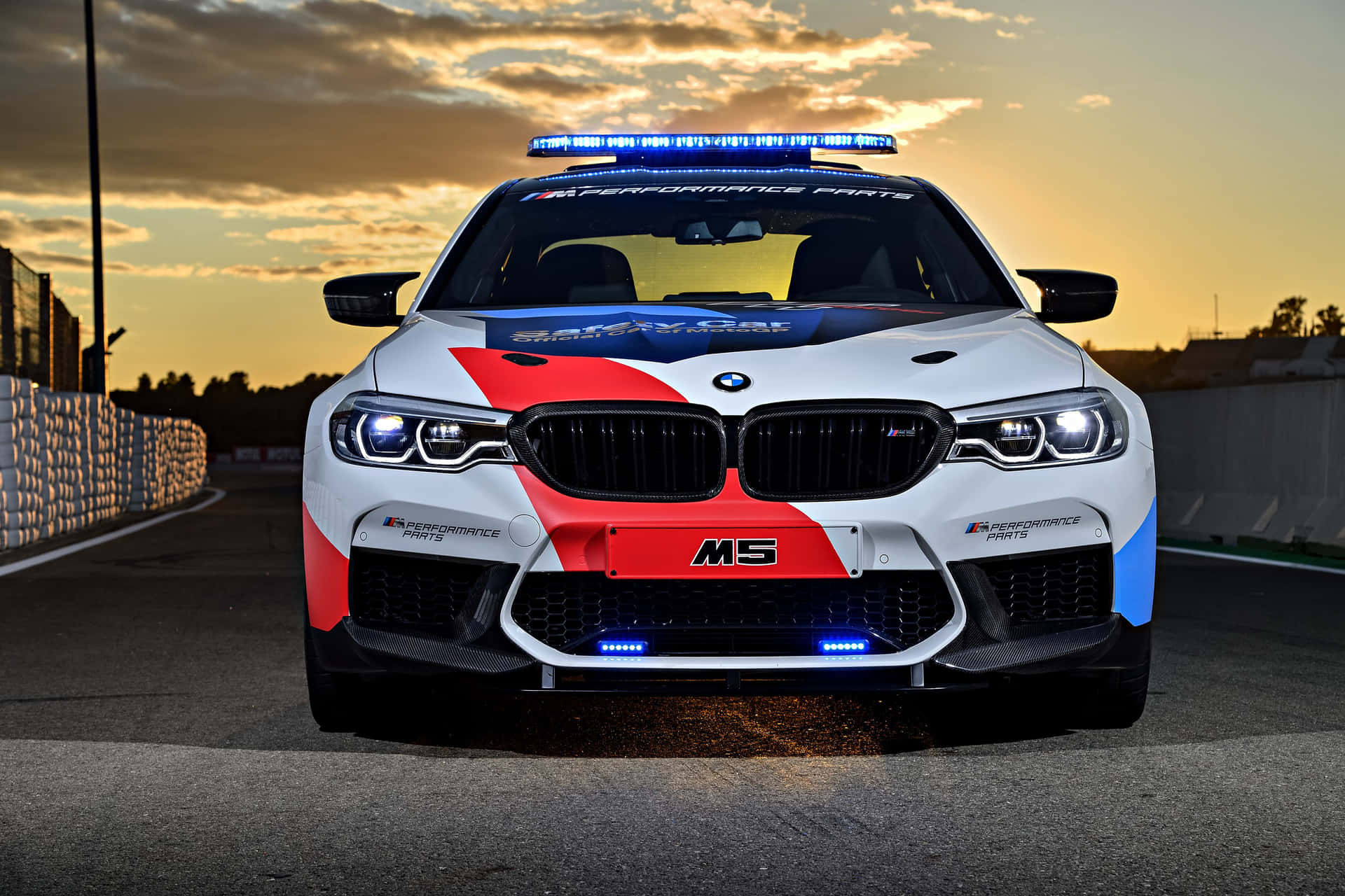 Safety Car on Race Track Wallpaper