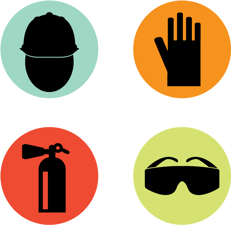 Safety Equipment Icons PNG