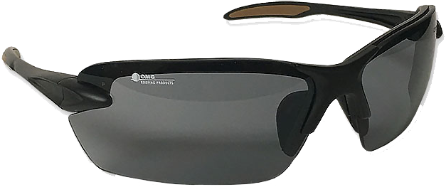 Safety Goggles Black Frame Tinted Lens PNG
