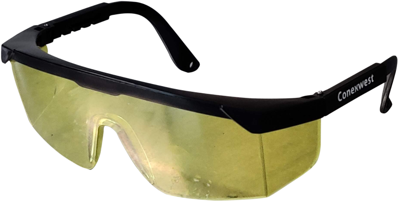 Safety Goggles Yellow Tinted Lens PNG