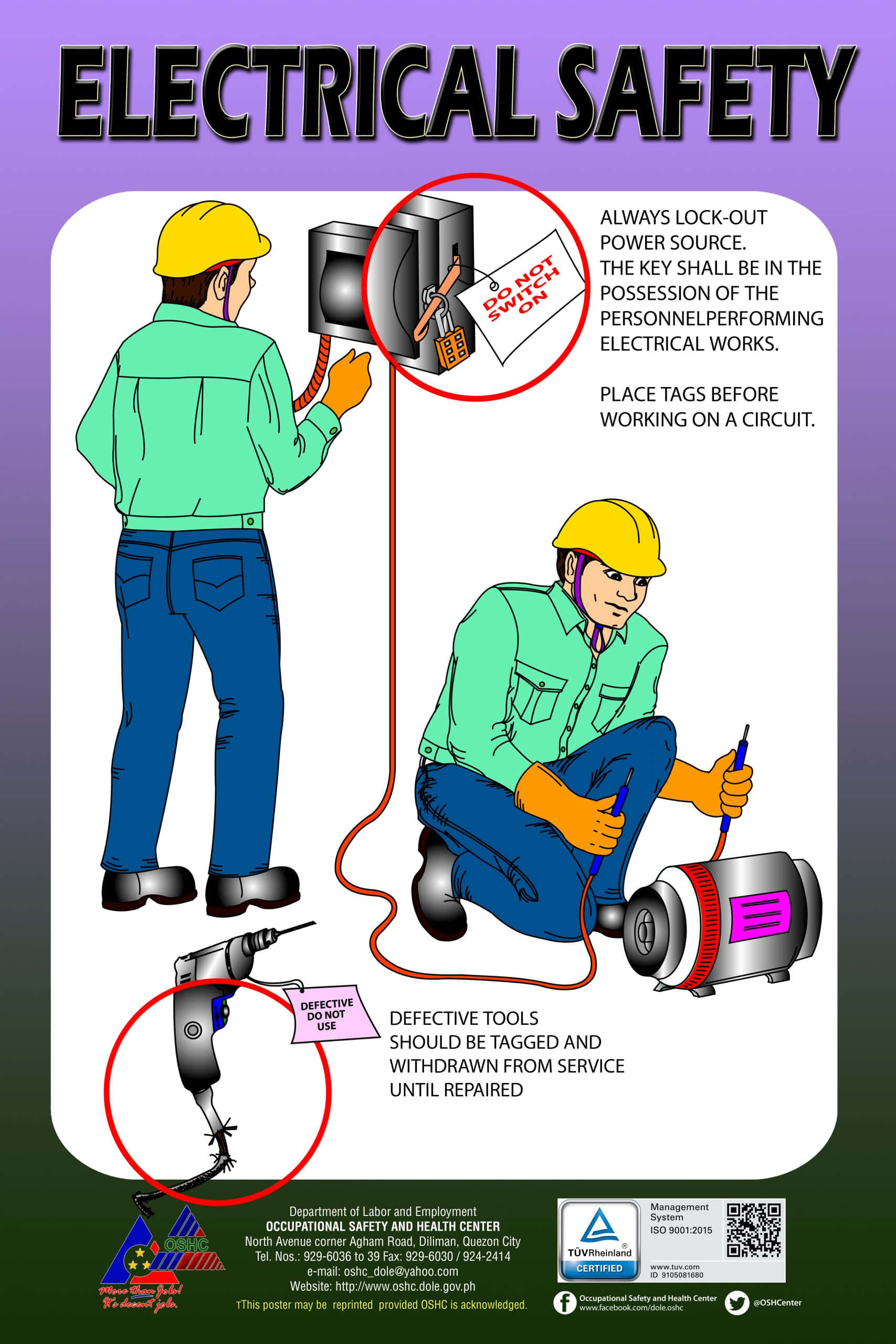 examples of electrical safety posters