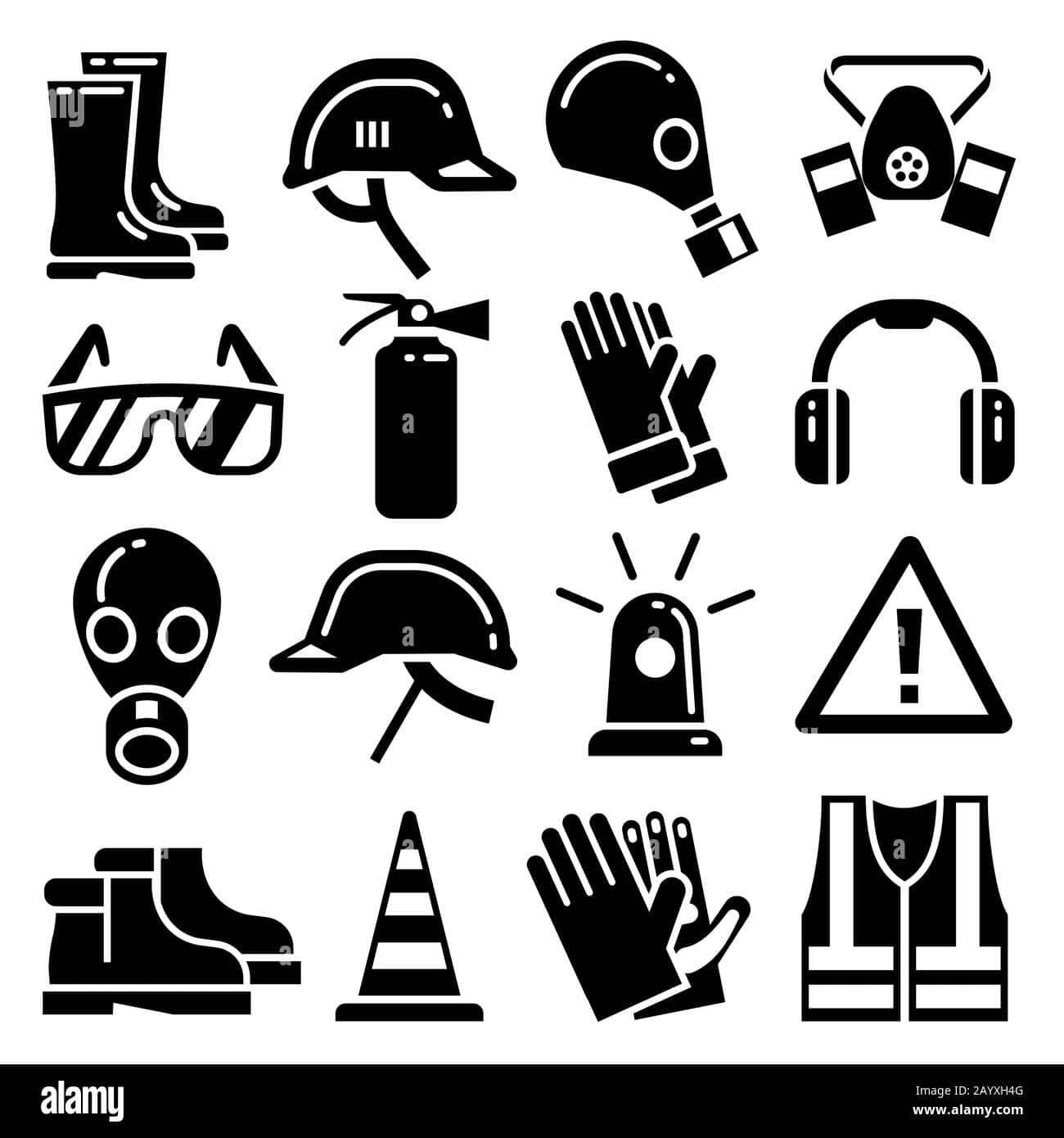 Safety Icons Set - Stock Image
