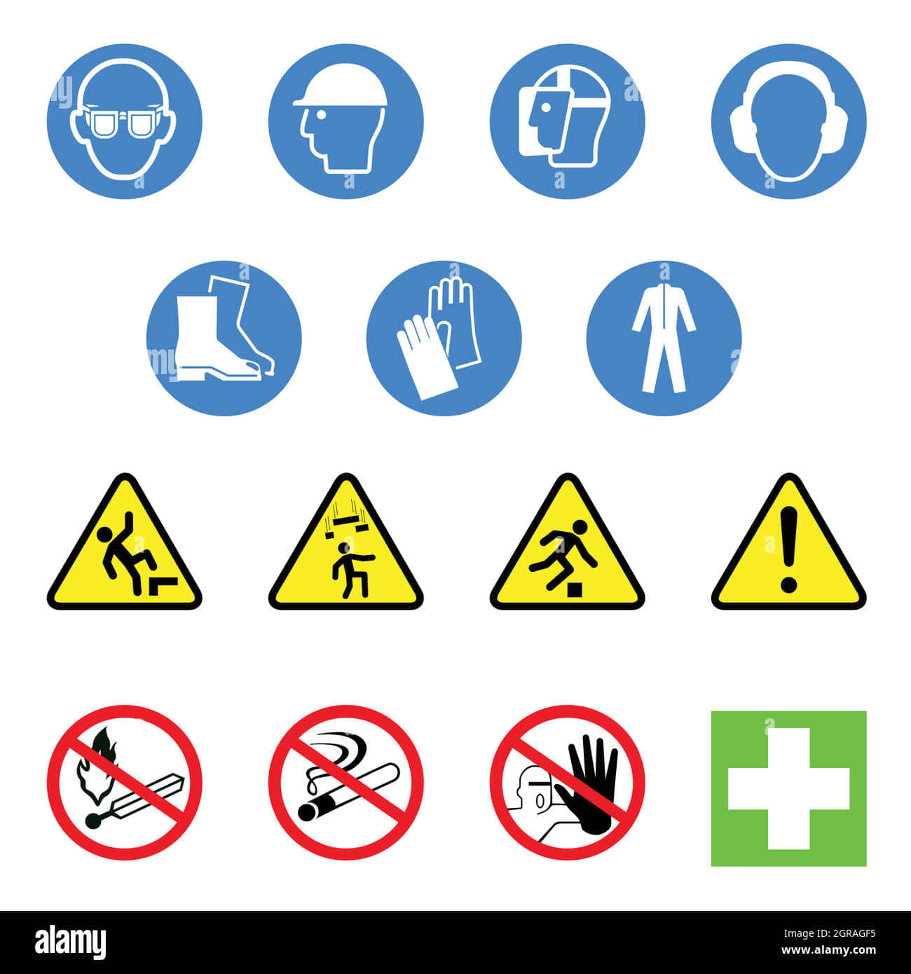 Safety Signs And Symbols - Stock Image