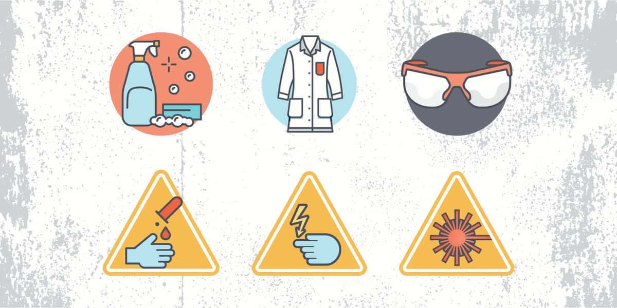 Safety Precautions Laboratory Chemistry Logos Picture