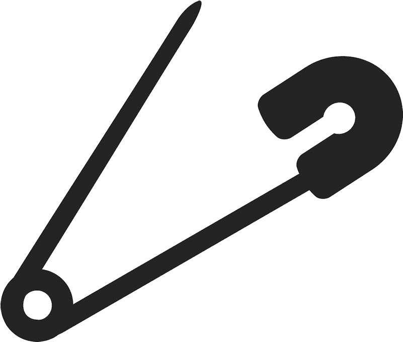 Safety Pin Silhouette PNG