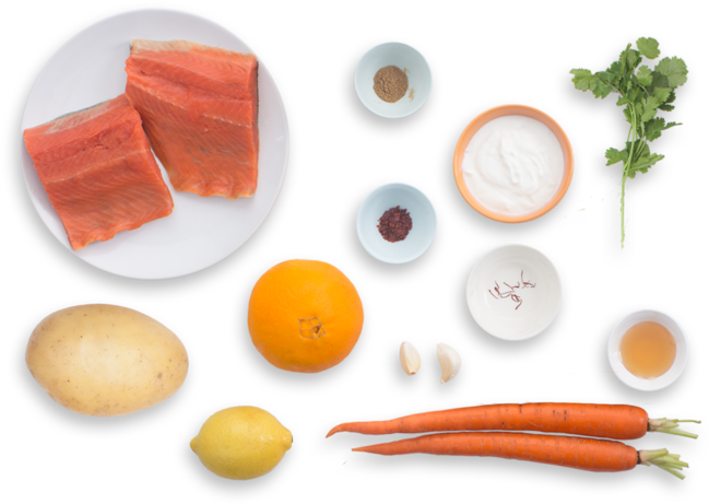 Saffron Infused Ingredients Layout PNG