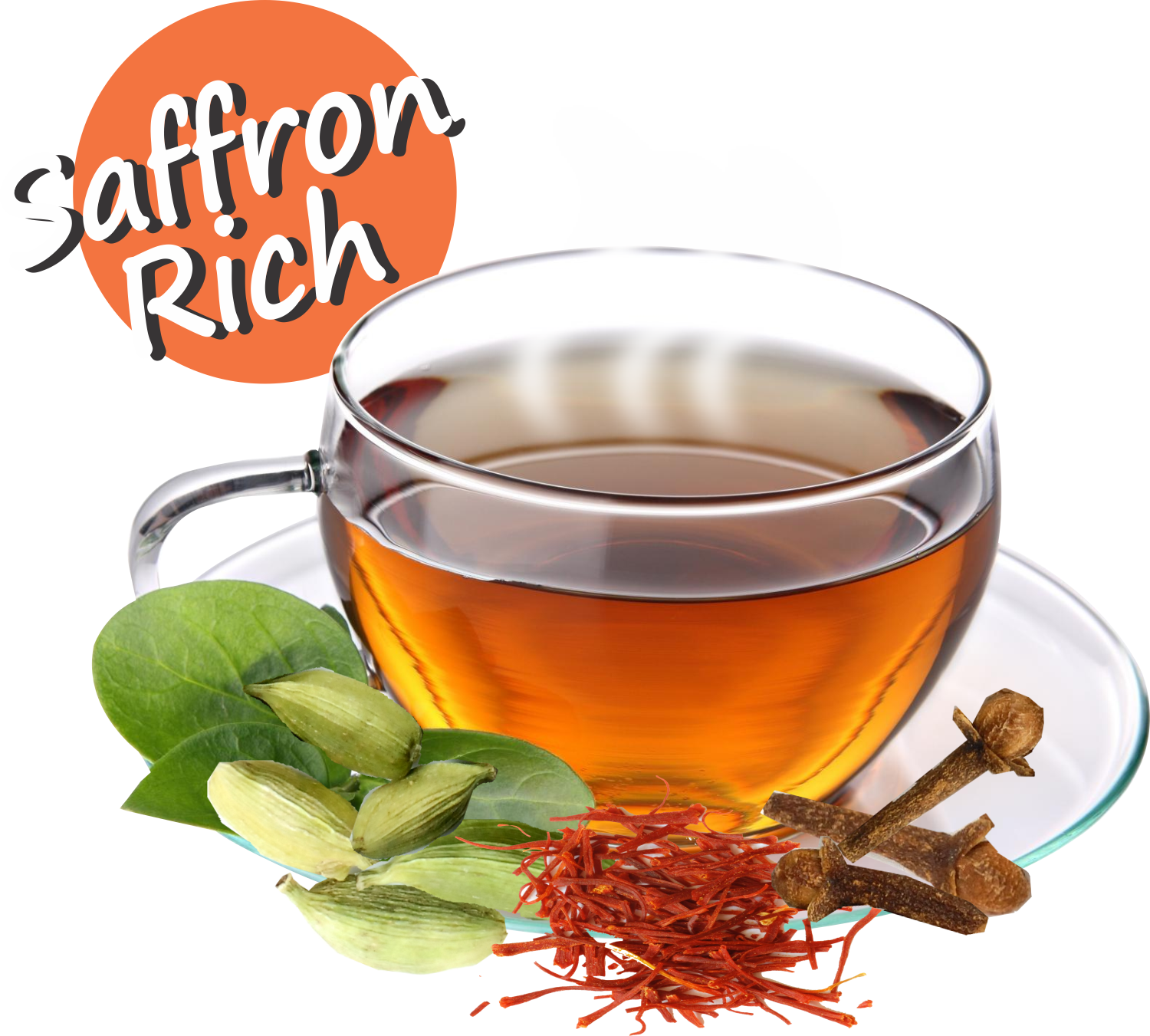 Saffron Rich Herbal Tea PNG