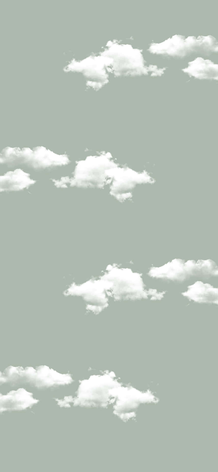 Diseñode Patrón De Nubes Estético De Salvia Fondo de pantalla