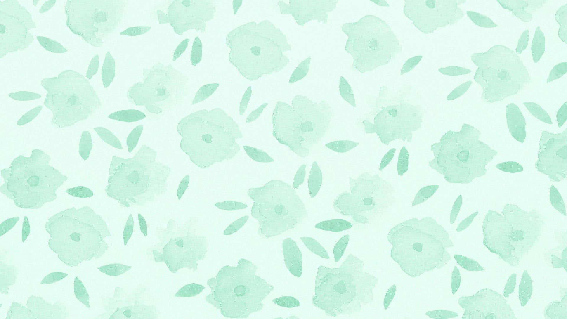 Sageästhetisches Blumenmuster-design Wallpaper