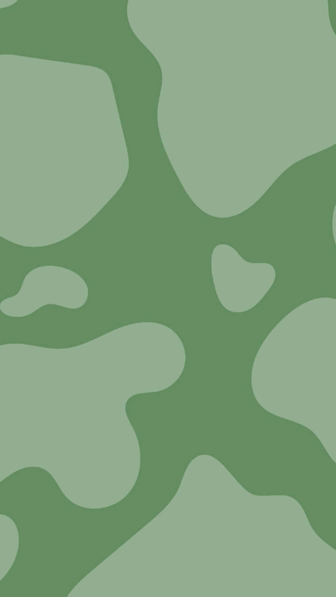 A Green Camouflage Pattern With A Few Small Dots
