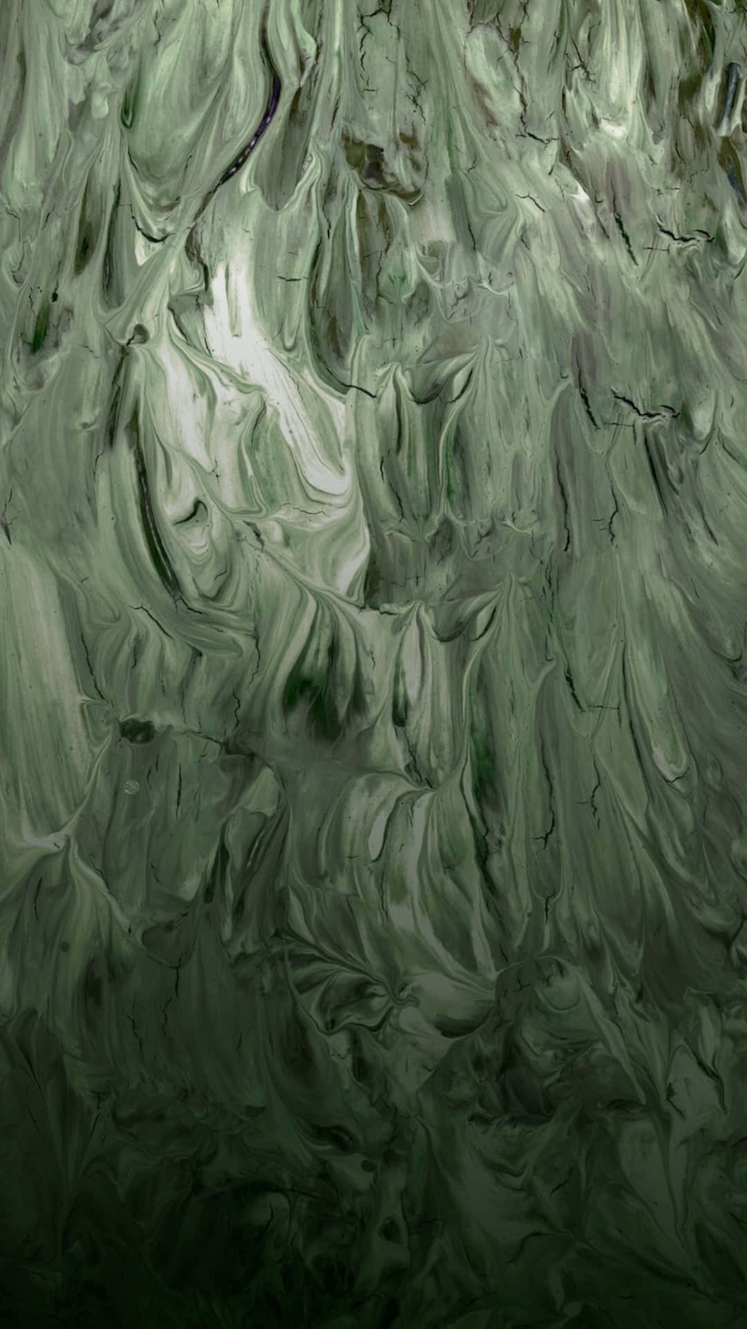Sage Green Abstract Painting Wallpaper