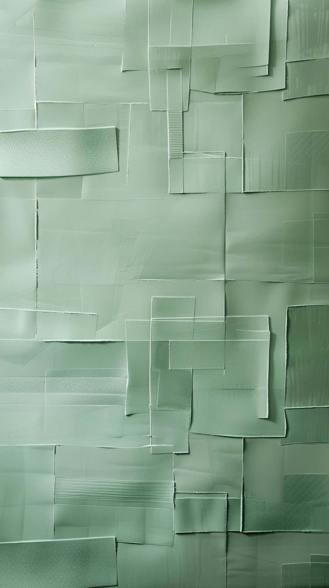 Sage Green Abstract Paper Art Wallpaper