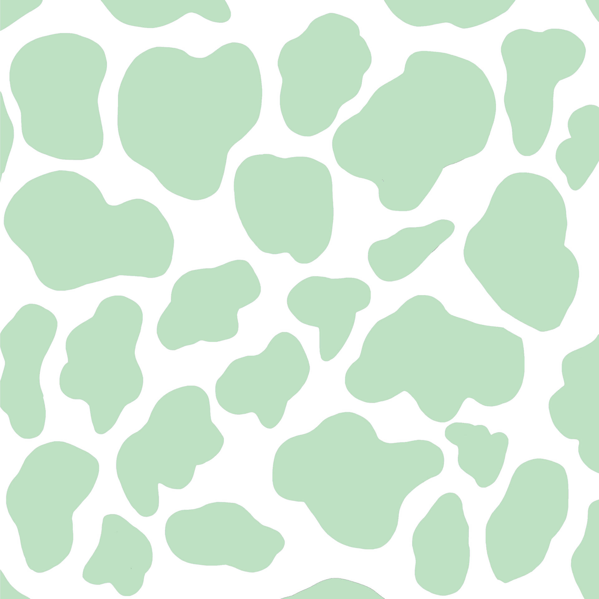 Sage Green Aesthetic Cow Print Background