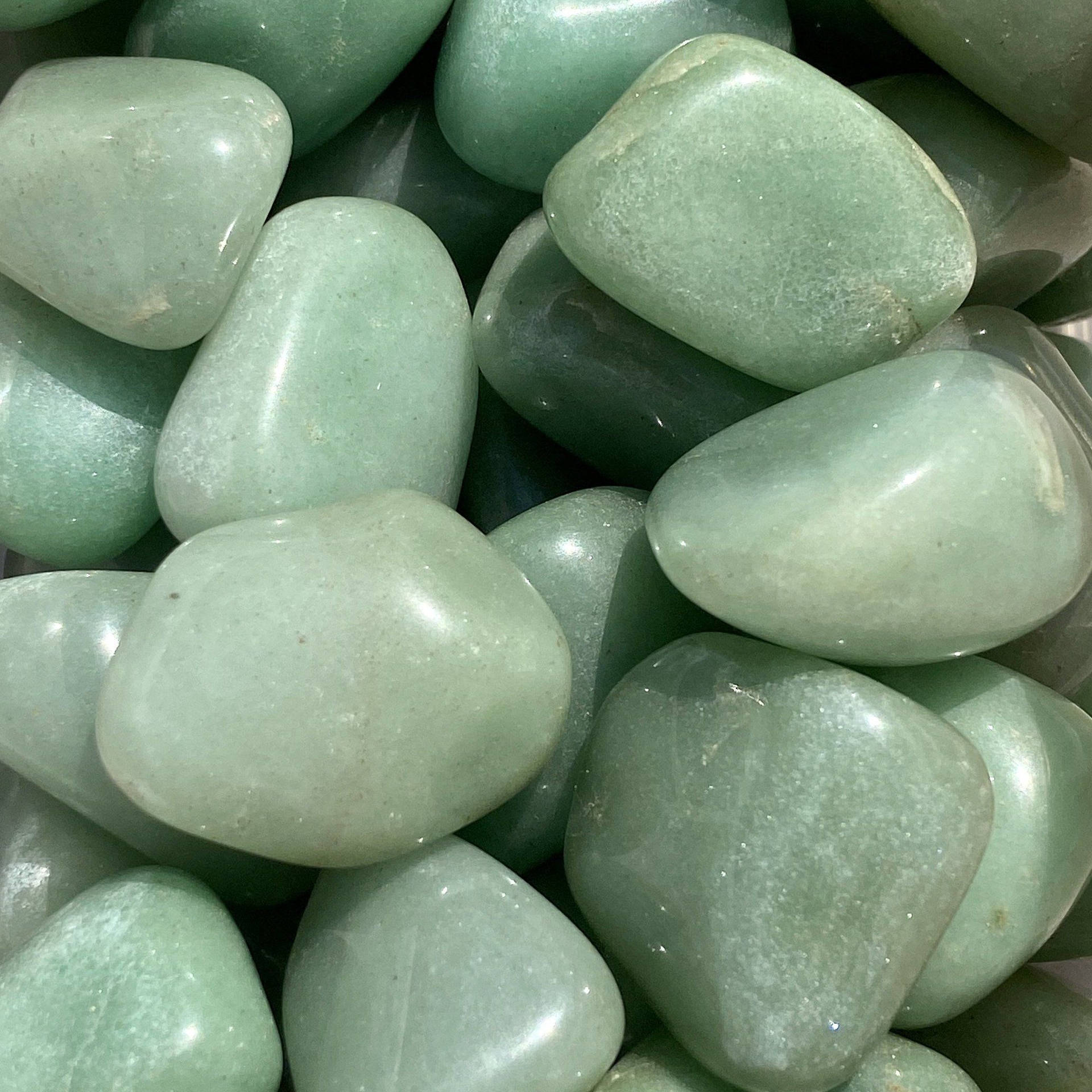 Sage Green Aesthetic Pebbles Background