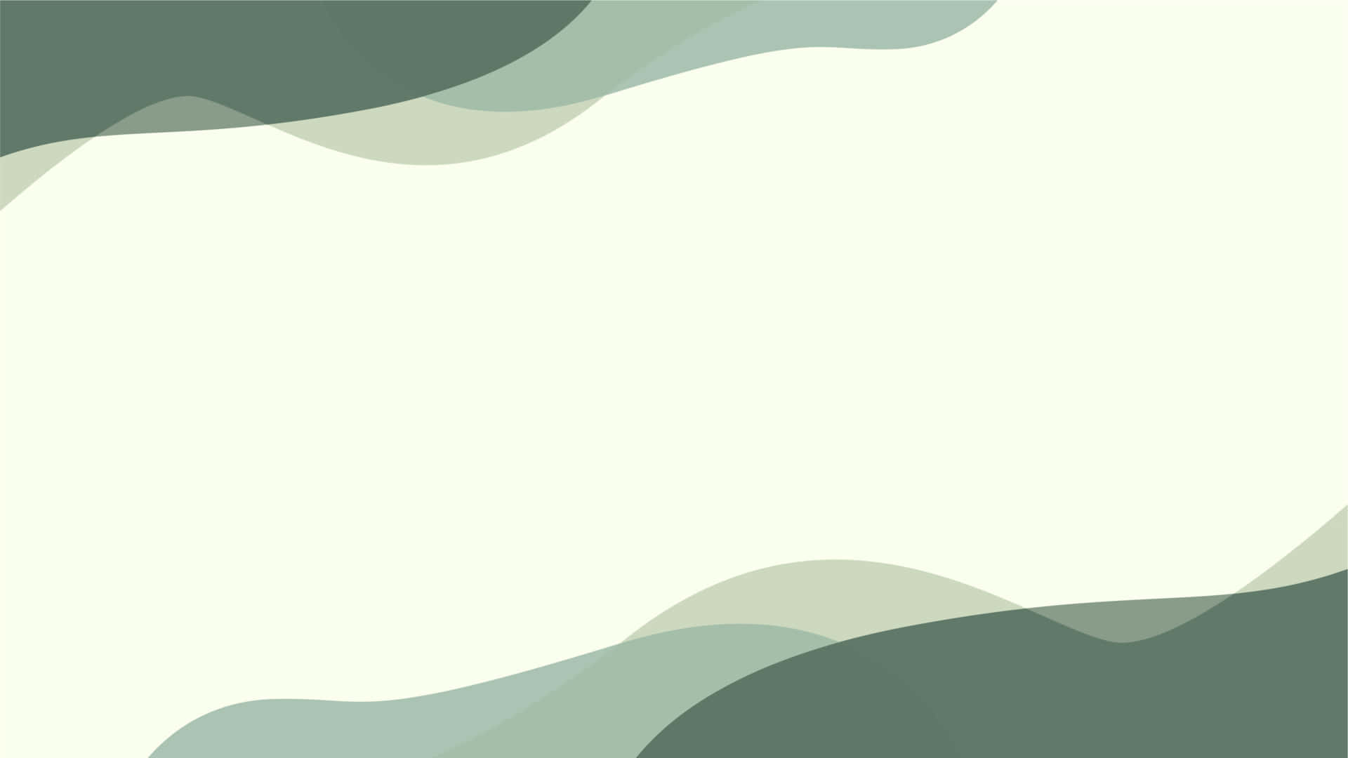 A Green And White Abstract Background With Waves