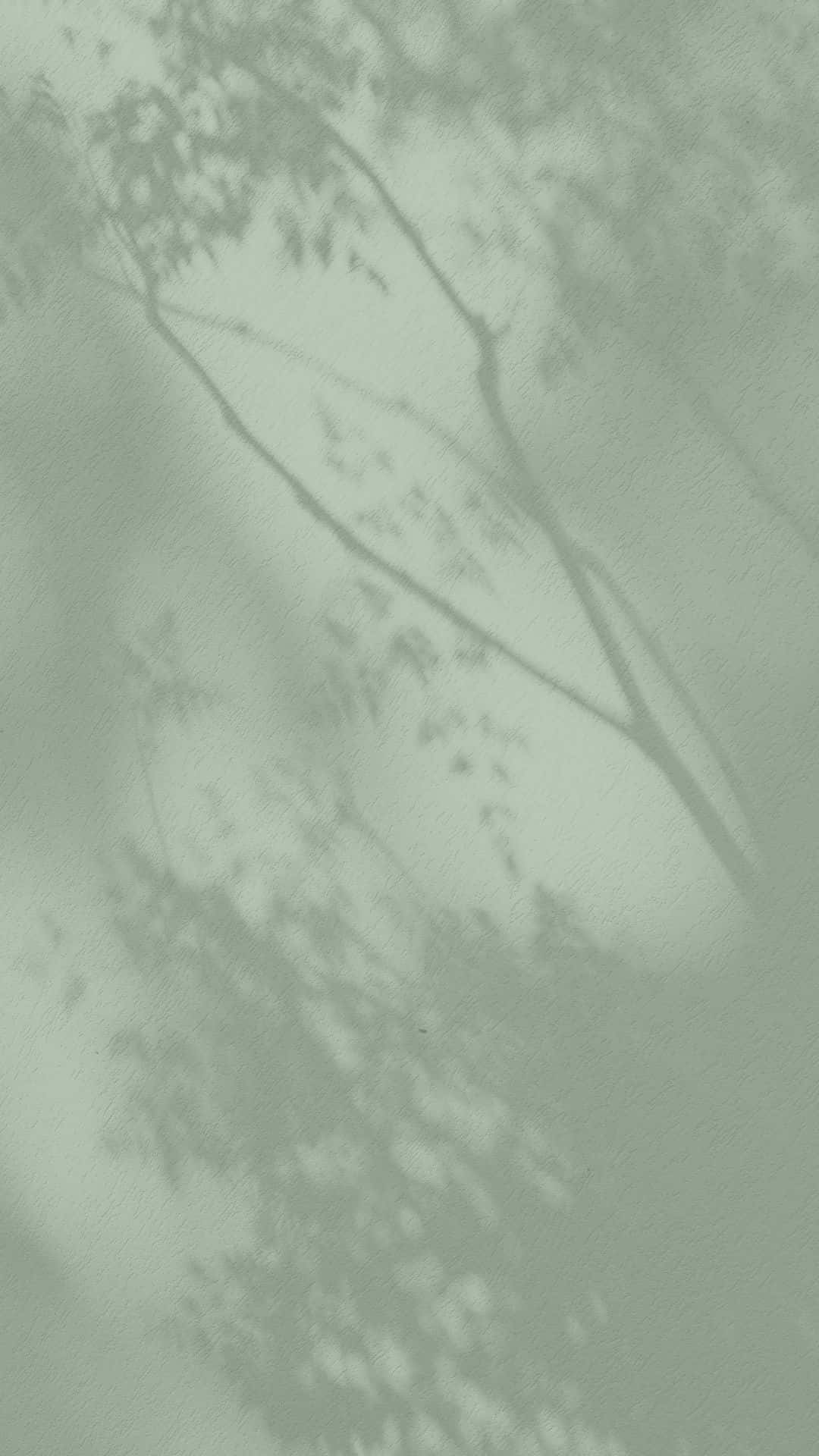 Sage Green Leaf Shadow Texture Wallpaper
