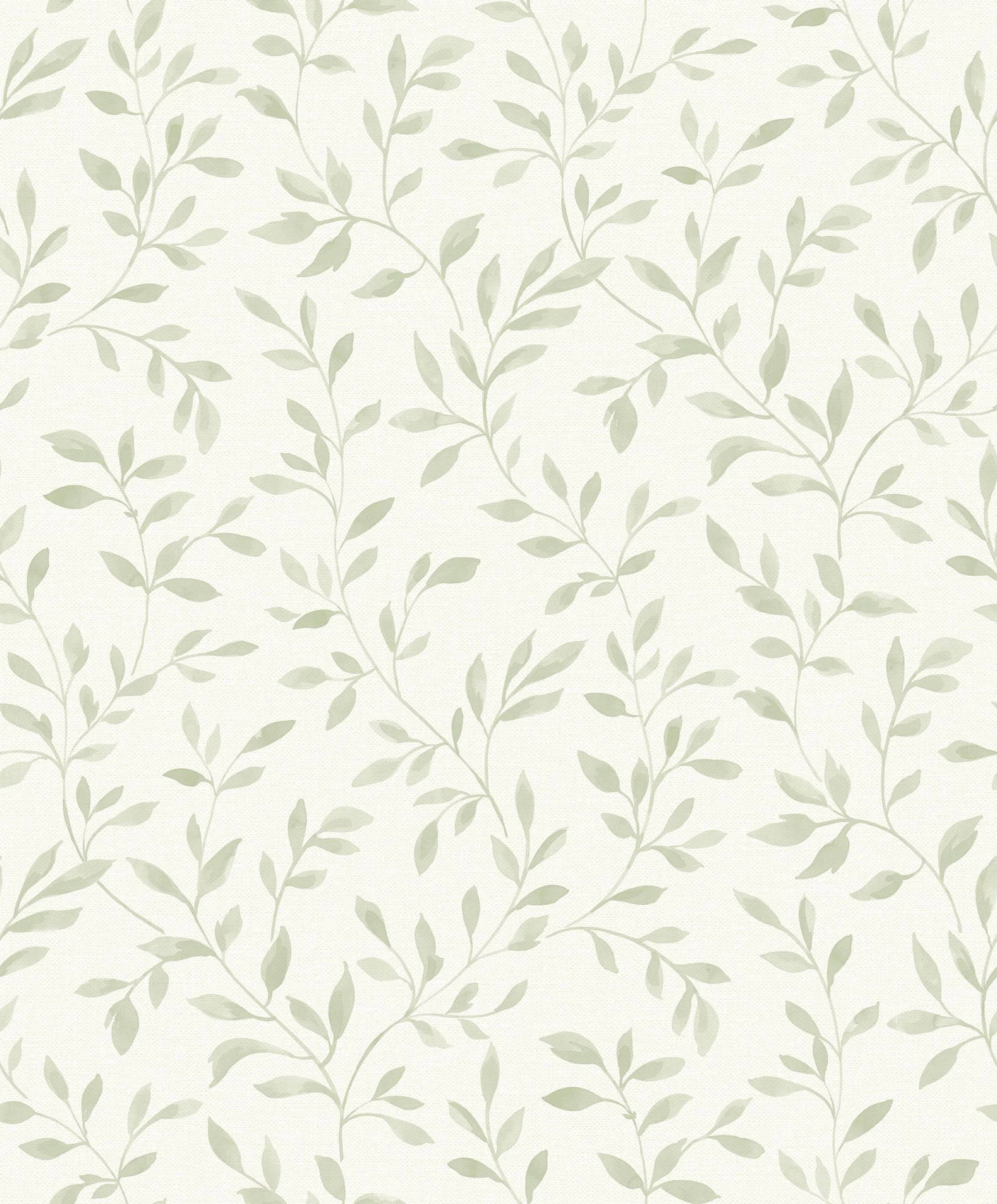 Sage Green Leaves Pattern Background