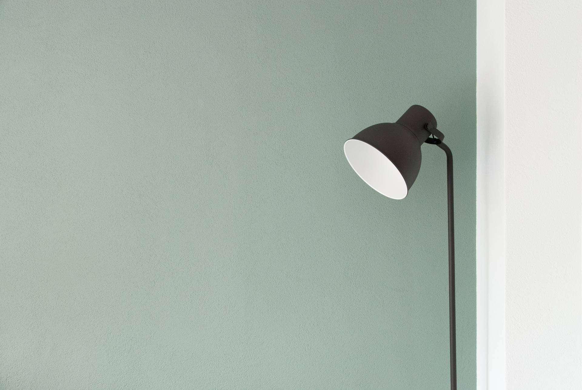 Sage Green Wall And Lamp Background
