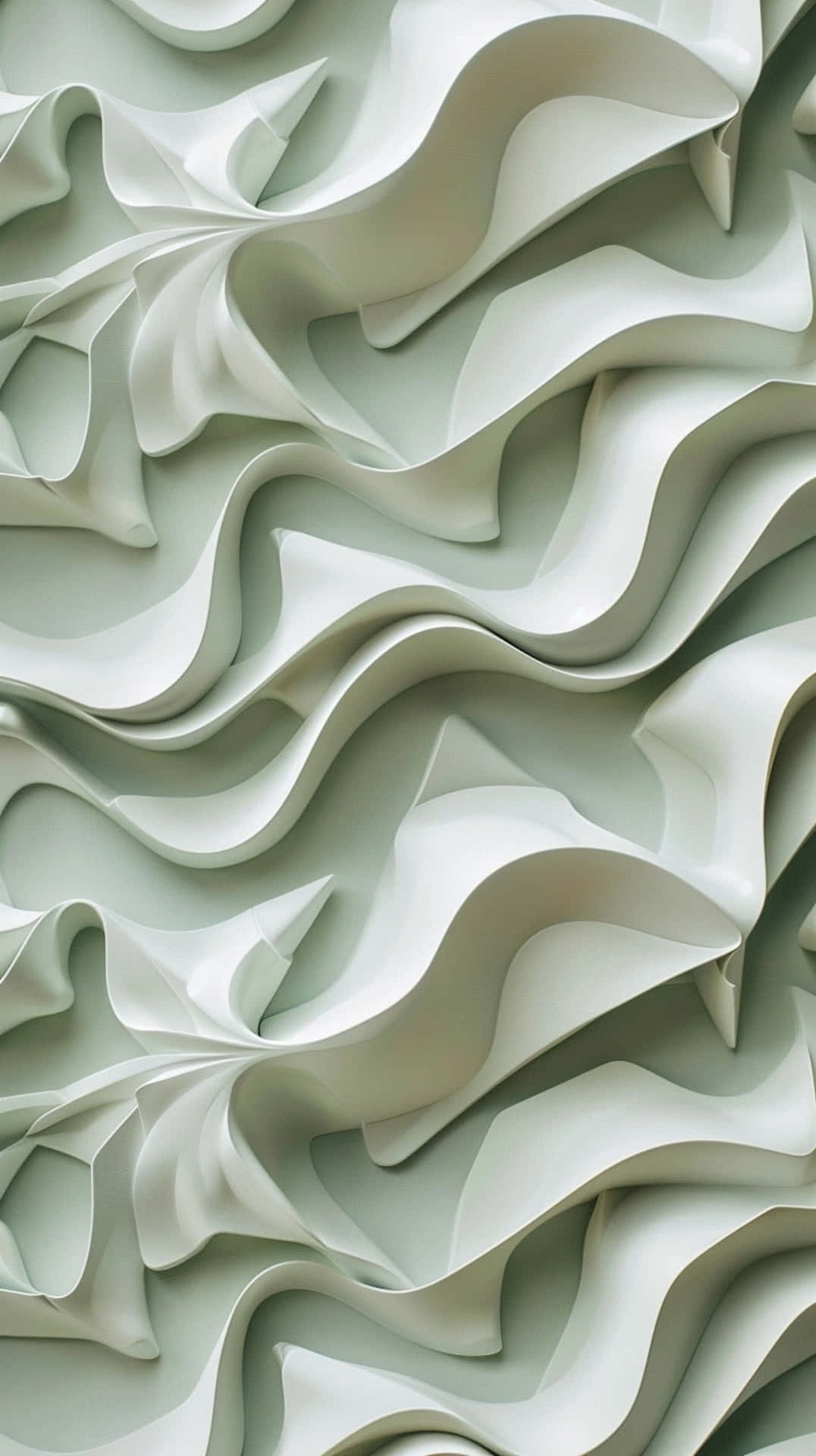 Sage Green Wavy Abstract Background Wallpaper
