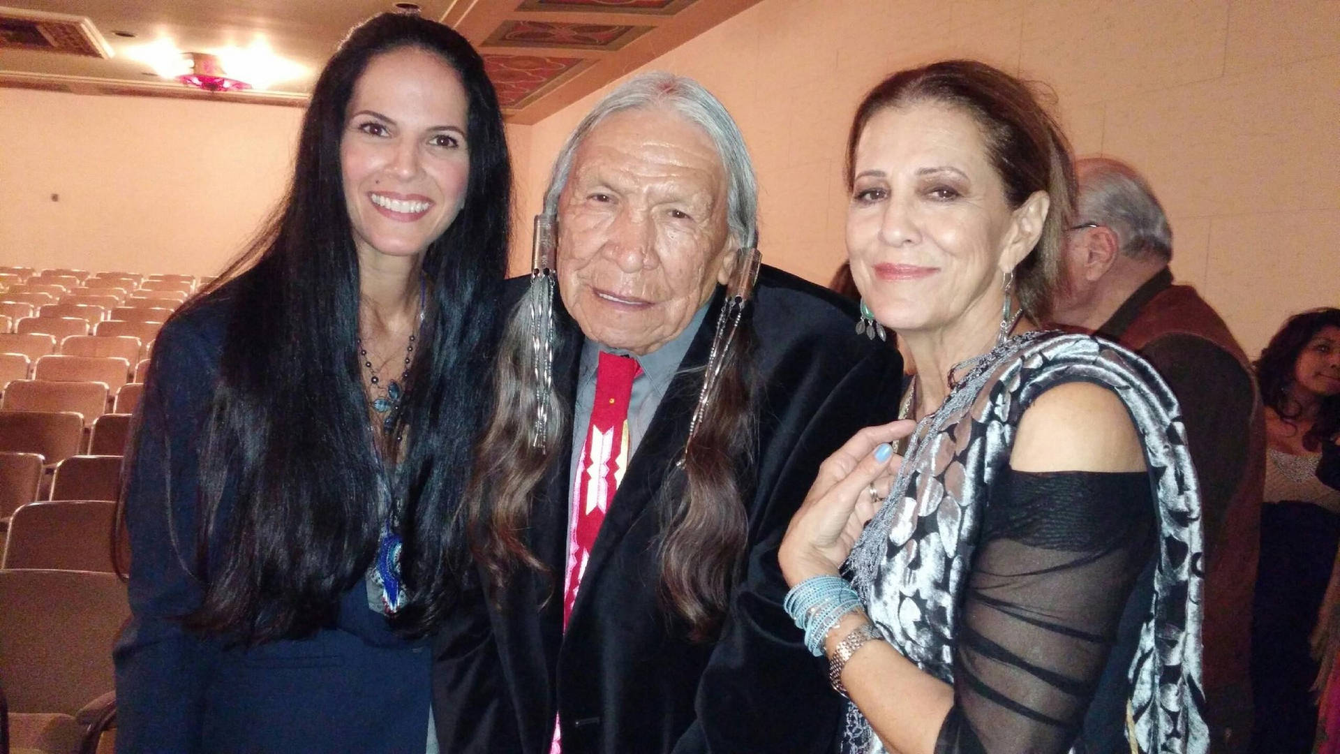 Saginaw Grant With Adopted Daughter And A Good Friend Wallpaper