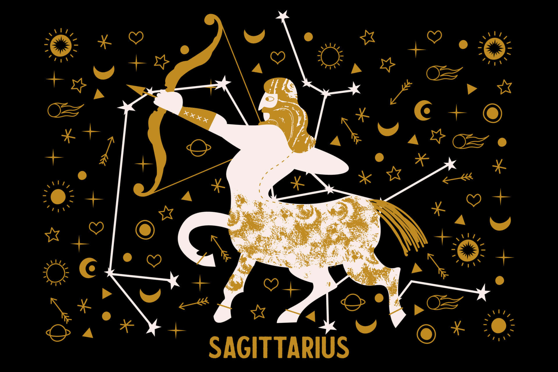 Enigmatic Sagittarius zodiac constellation in a starry night sky