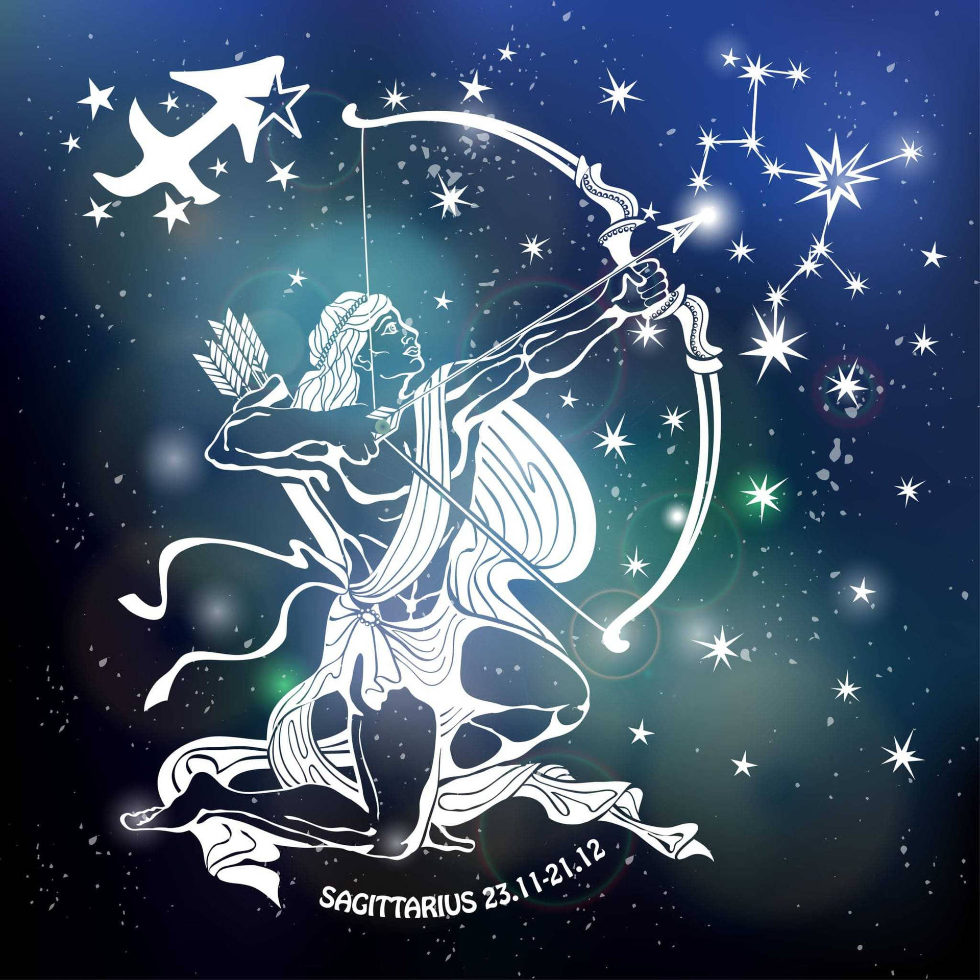 Sagittarius Horoscope Symbol Wallpaper
