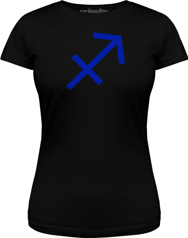 Sagittarius Symbol Black T Shirt PNG