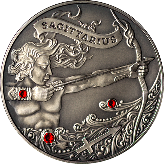 Sagittarius Zodiac Coin PNG