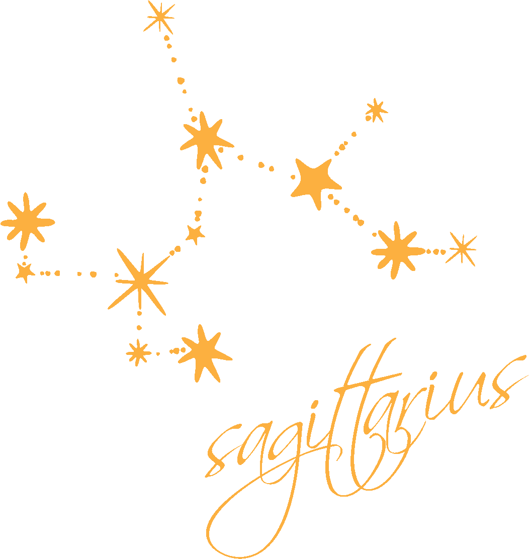 Sagittarius Zodiac Constellation Art PNG