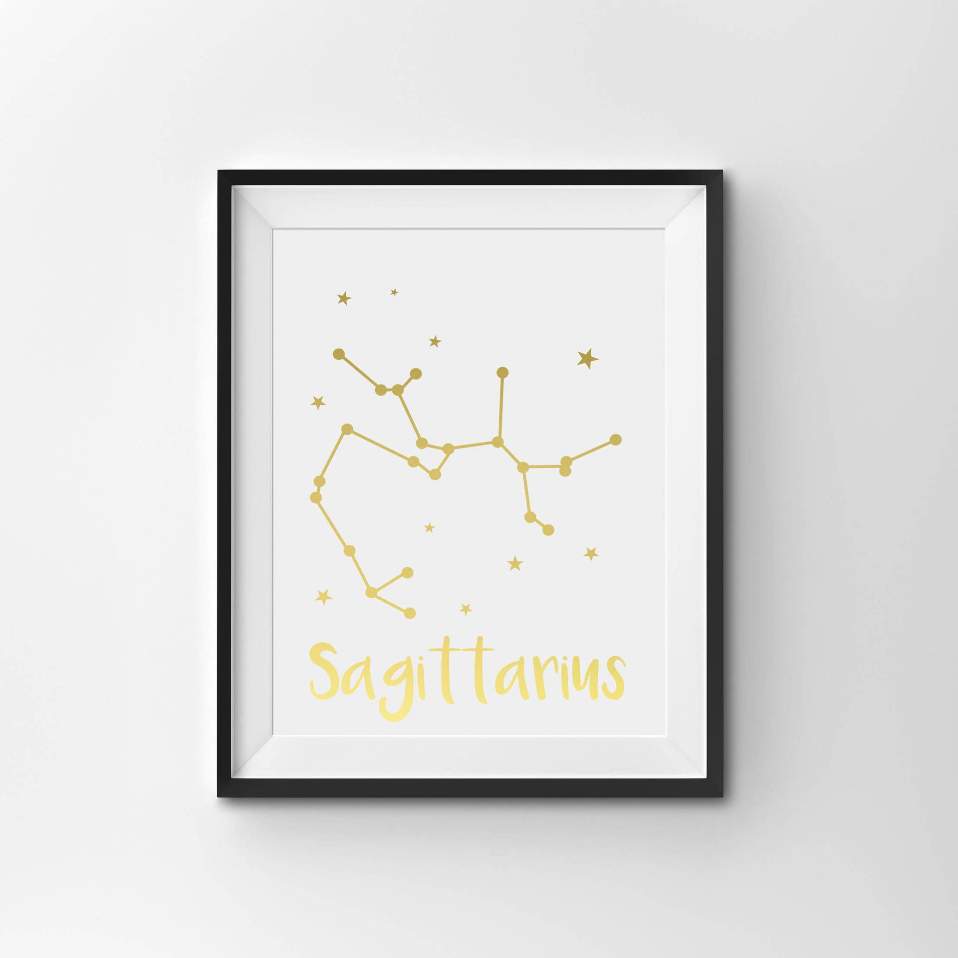 Sagittarius Zodiac Framed Constellation Art Wallpaper