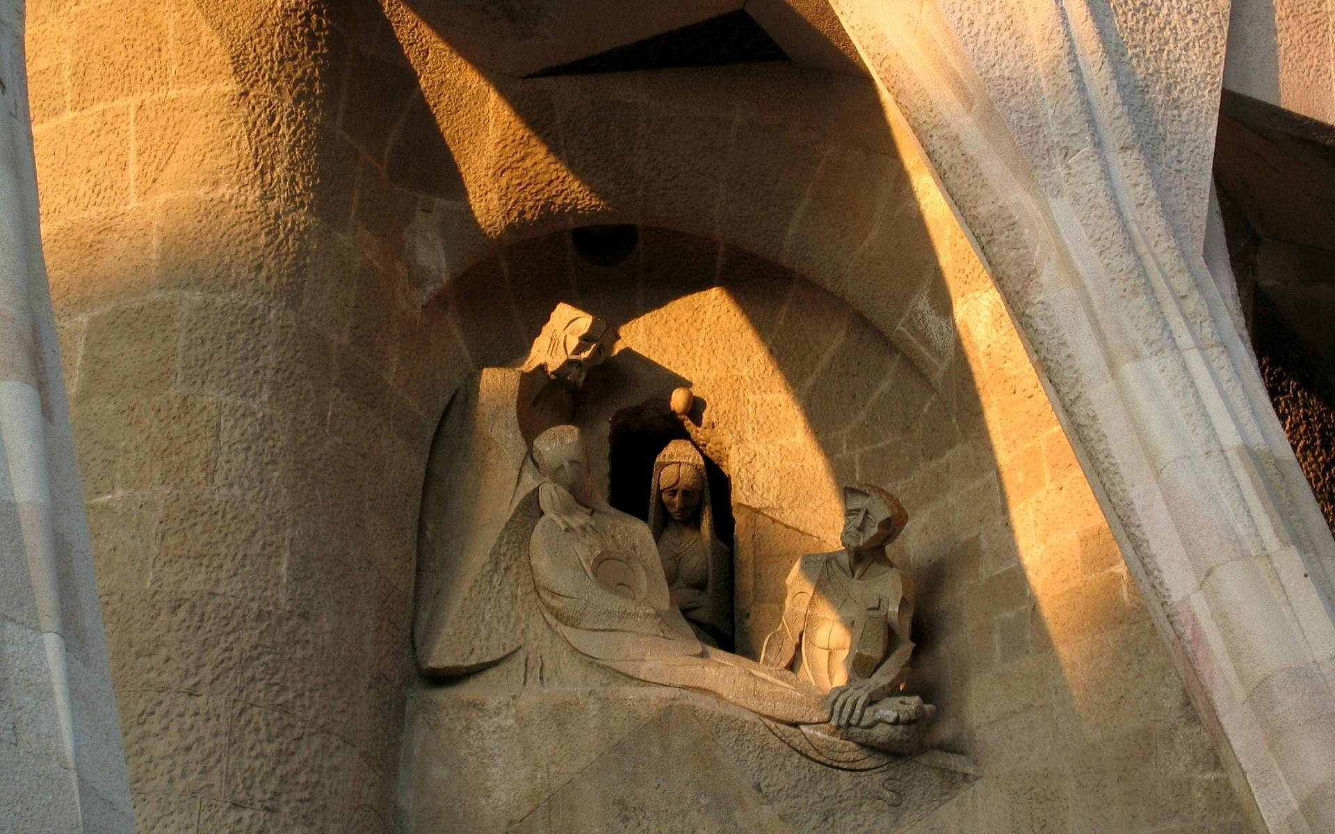 Sagrada Familia Sculpture Scene Wallpaper
