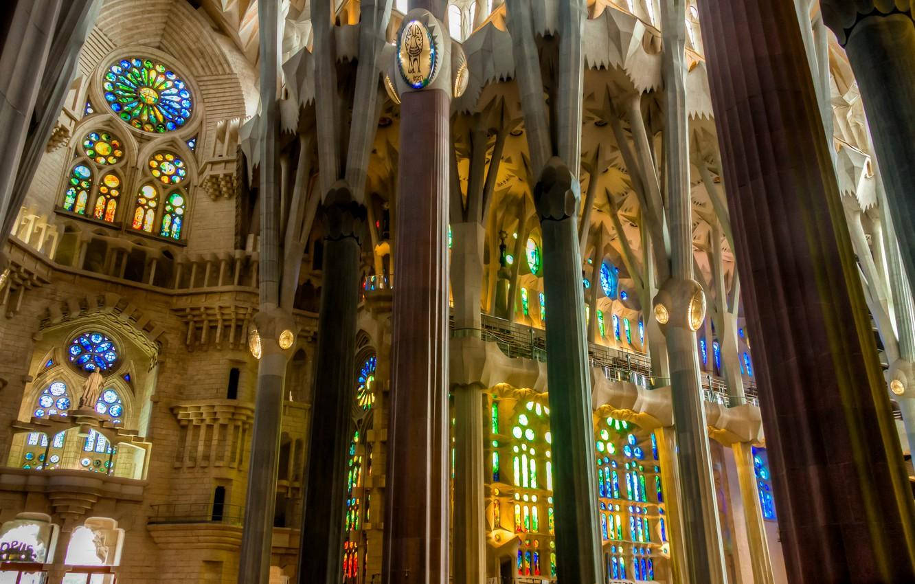 Sagrada Familia Stained Glass Windows Wallpaper