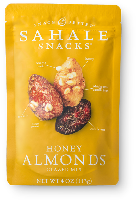 Sahale Snacks Honey Almonds Packaging PNG