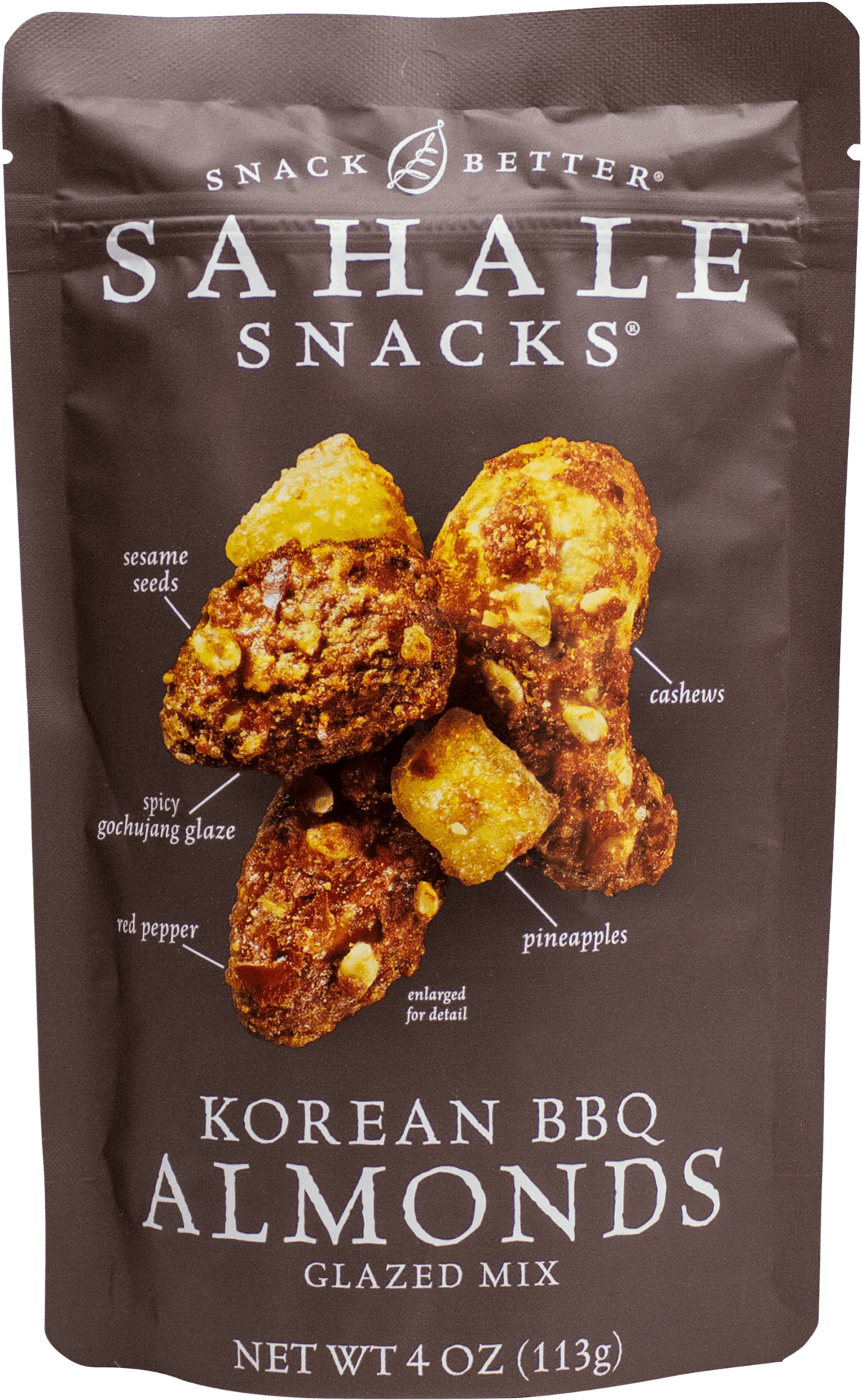 Sahale Snacks Korean B B Q Almonds Glazed Mix Package PNG