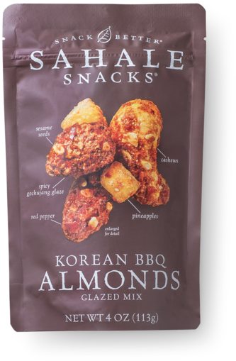 Sahale Snacks Korean B B Q Almonds Packaging PNG