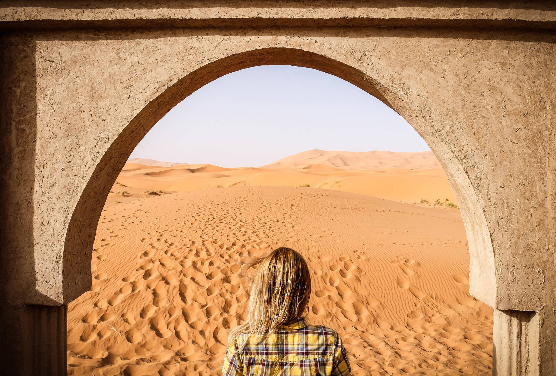 Saharawüste Torbogen Wallpaper