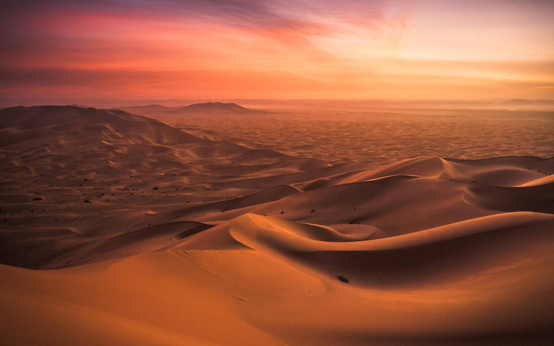 Sahara Desert Of Morocco Over Golden Hours Wallpaper