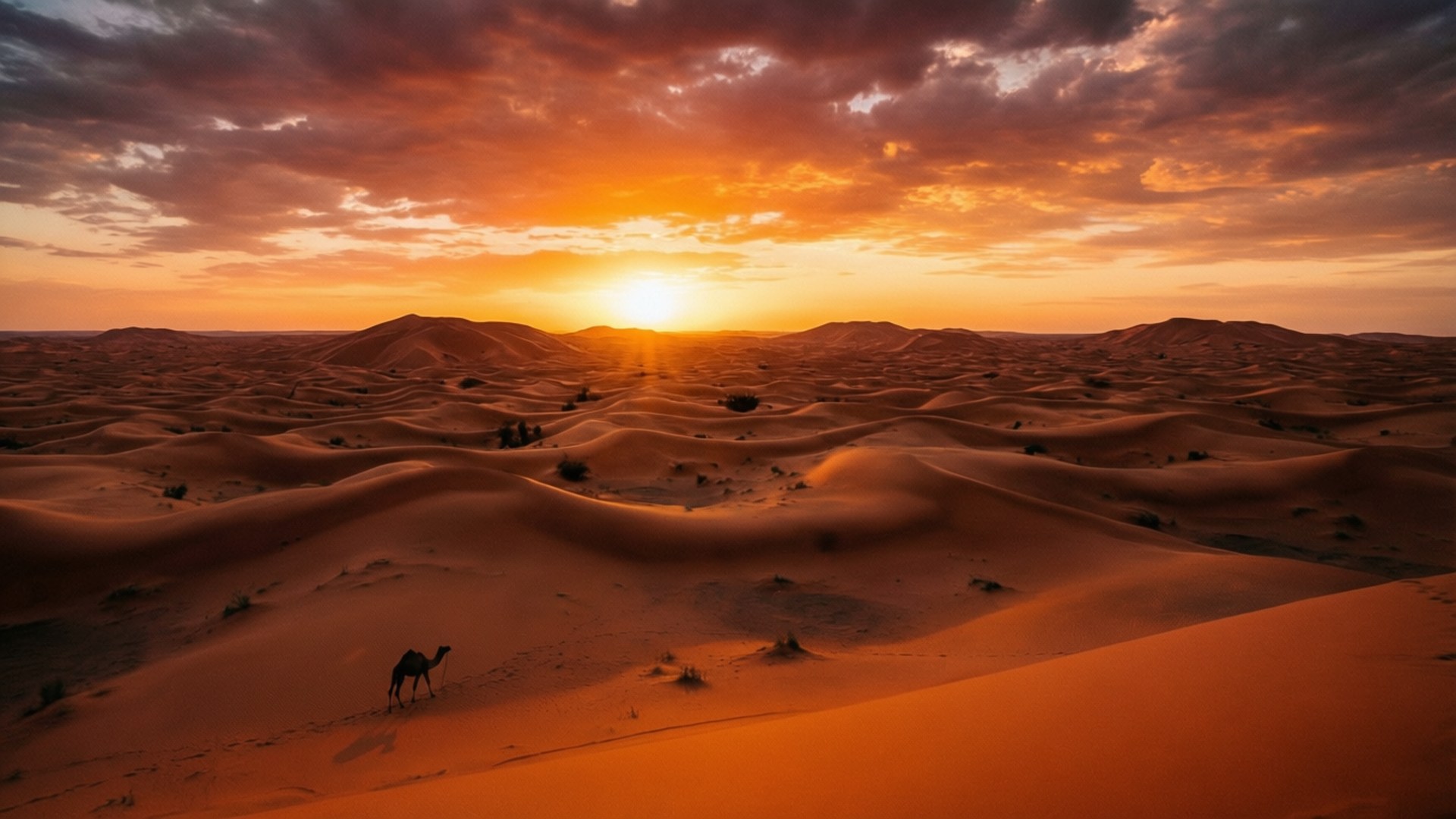 Sahara-ørkenen solnedgang Bakgrunner