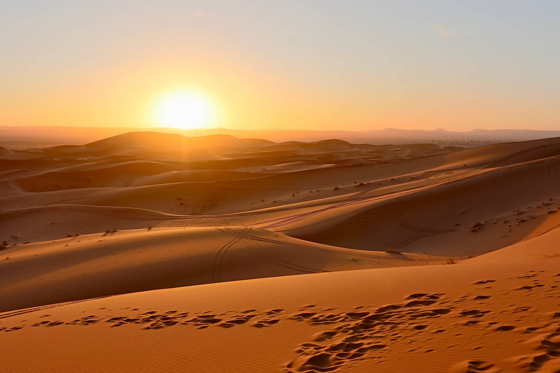 Sahara Sunrise Horizon Wallpaper