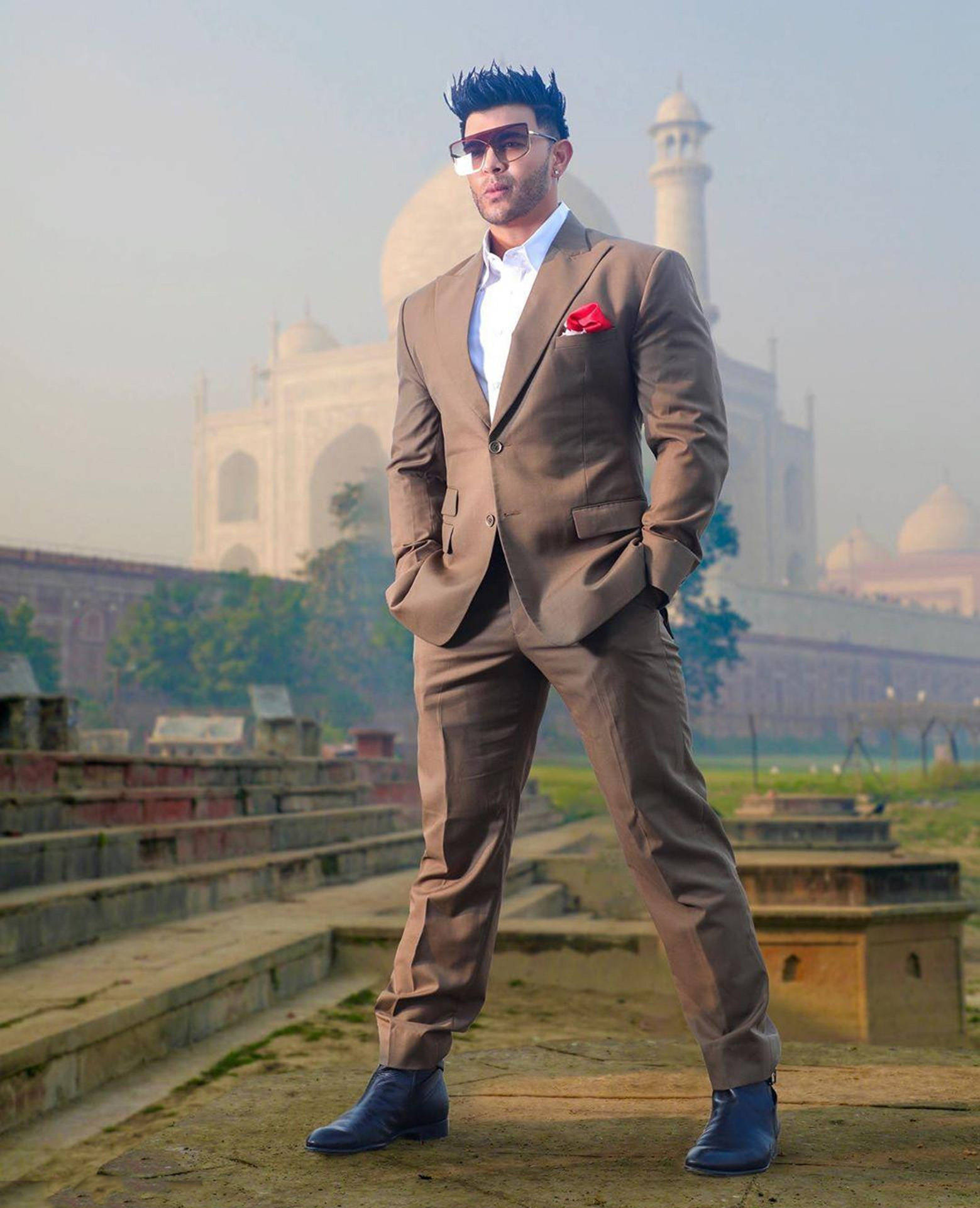 Sahil Khan In Agra City Background