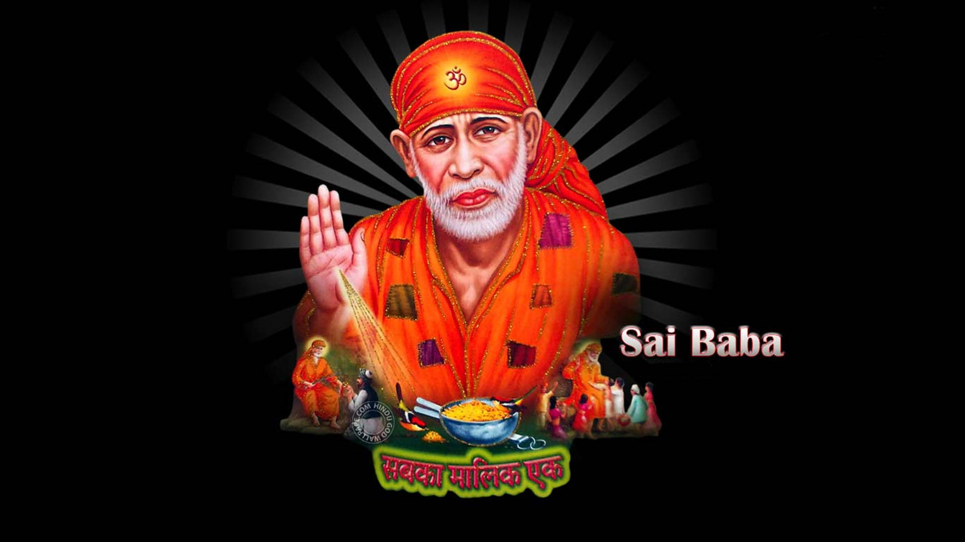 Sai Baba Impressive Creation 4k Background