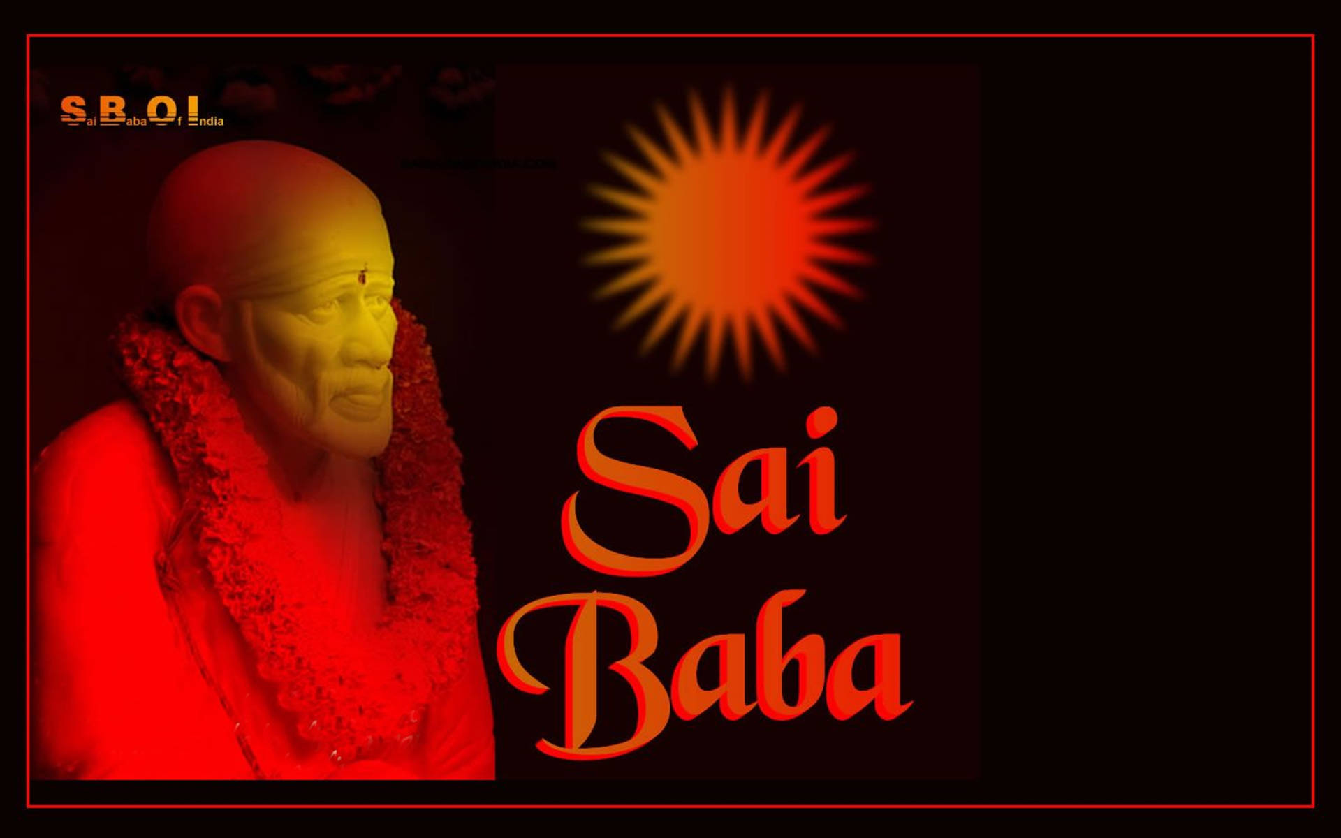 Sai Baba Lettering 4k Wallpaper
