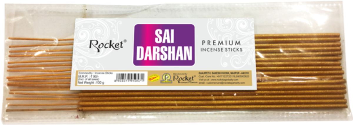 Sai Darshan Incense Sticks Packaging PNG