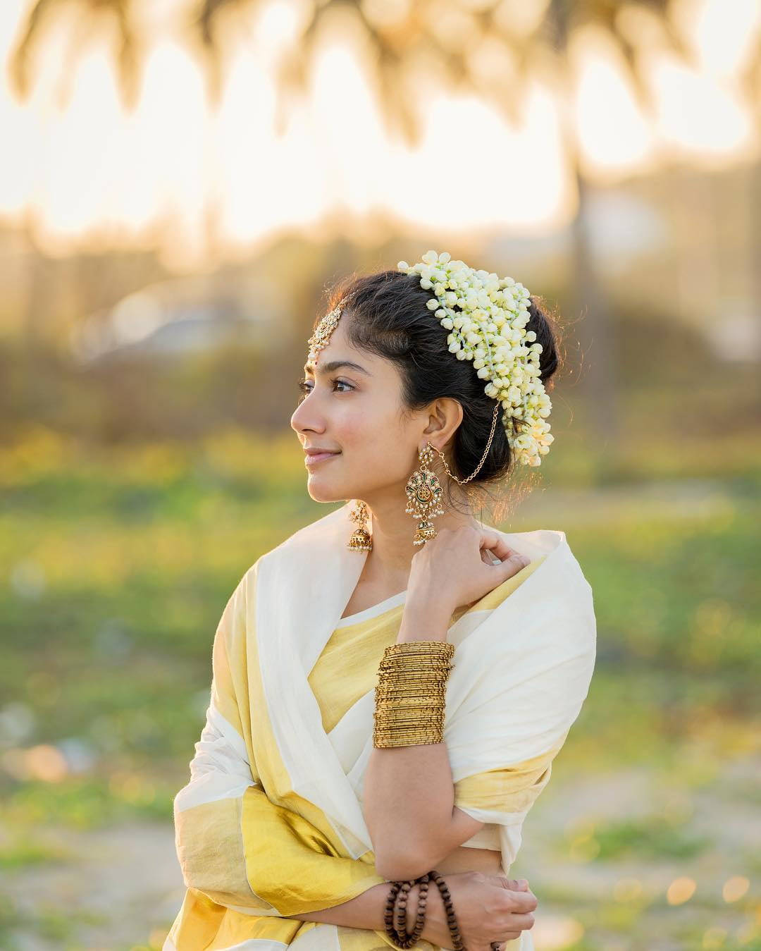 Sai Pallavi In Onam Fashion Background