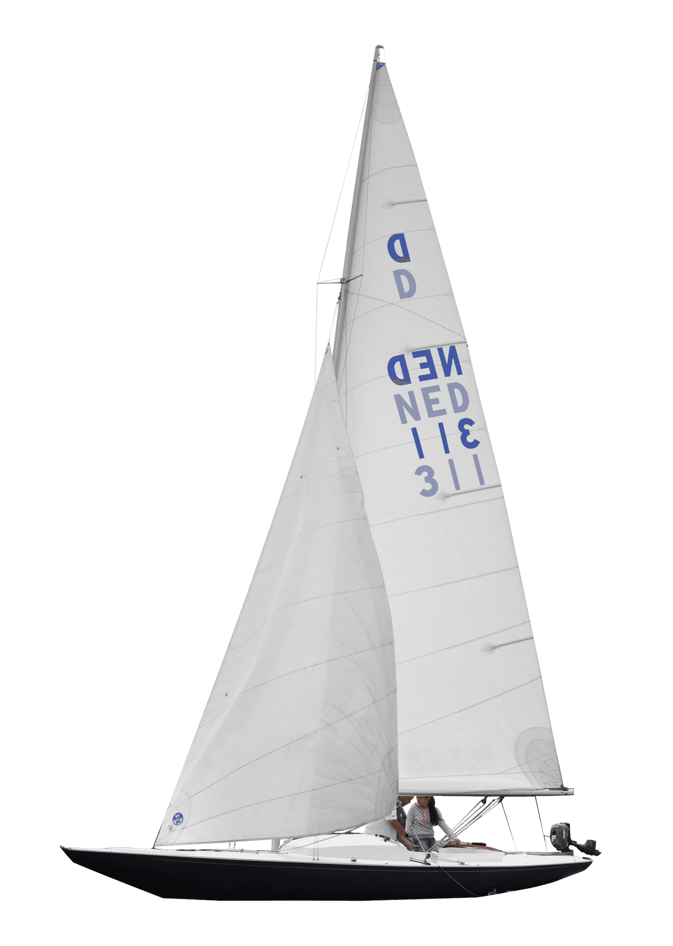 Sailboat Calm Waters Solo Sailor PNG