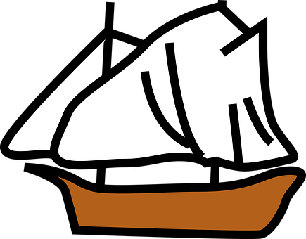 Sailboat Graphic Art PNG