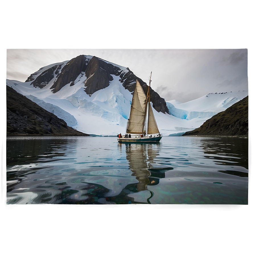 Sailboat In Arctic Waters Png 05242024 PNG