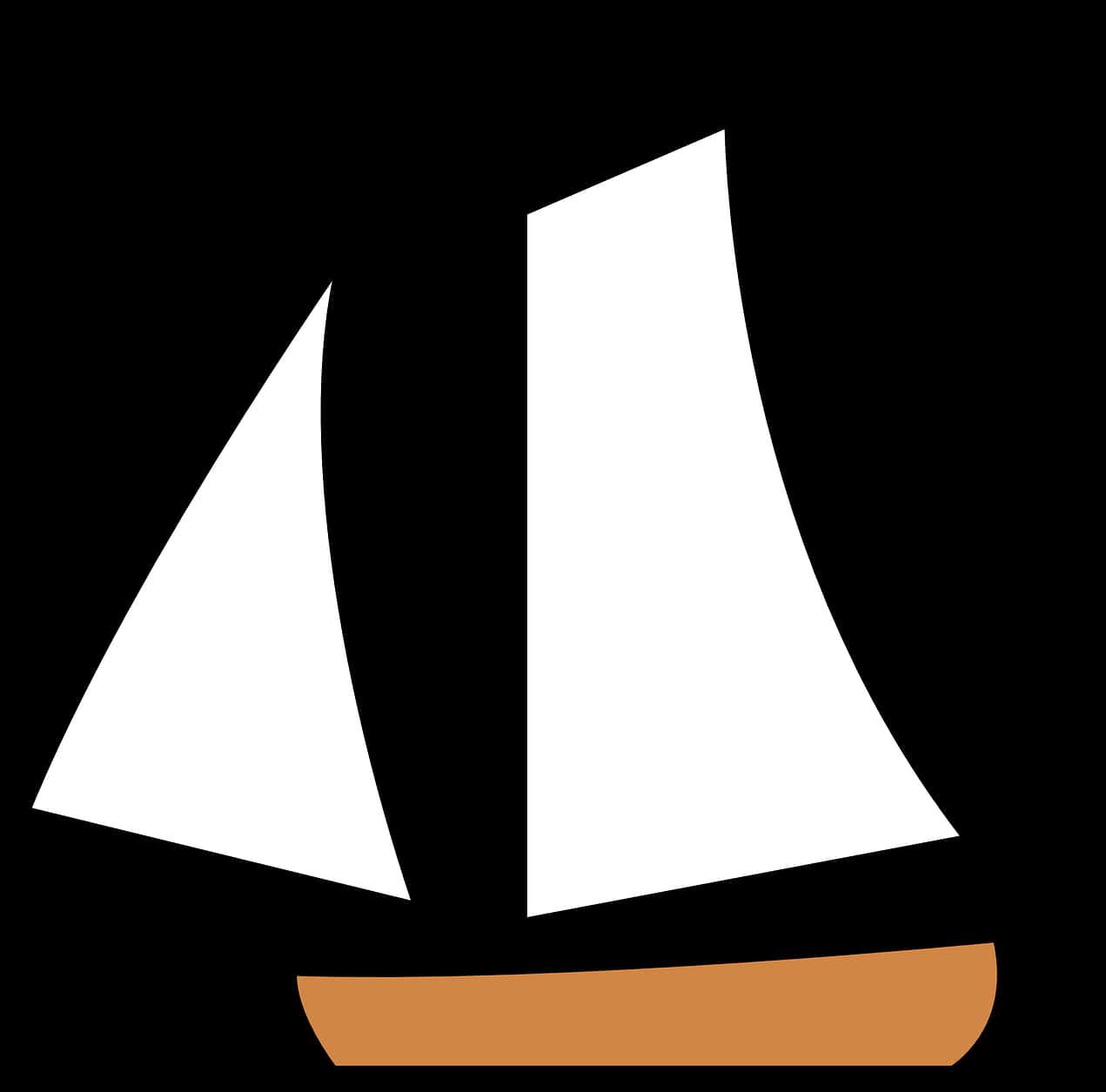 Sailboat Silhouette Graphic PNG