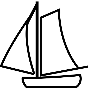 Sailboat Silhouette Graphic PNG